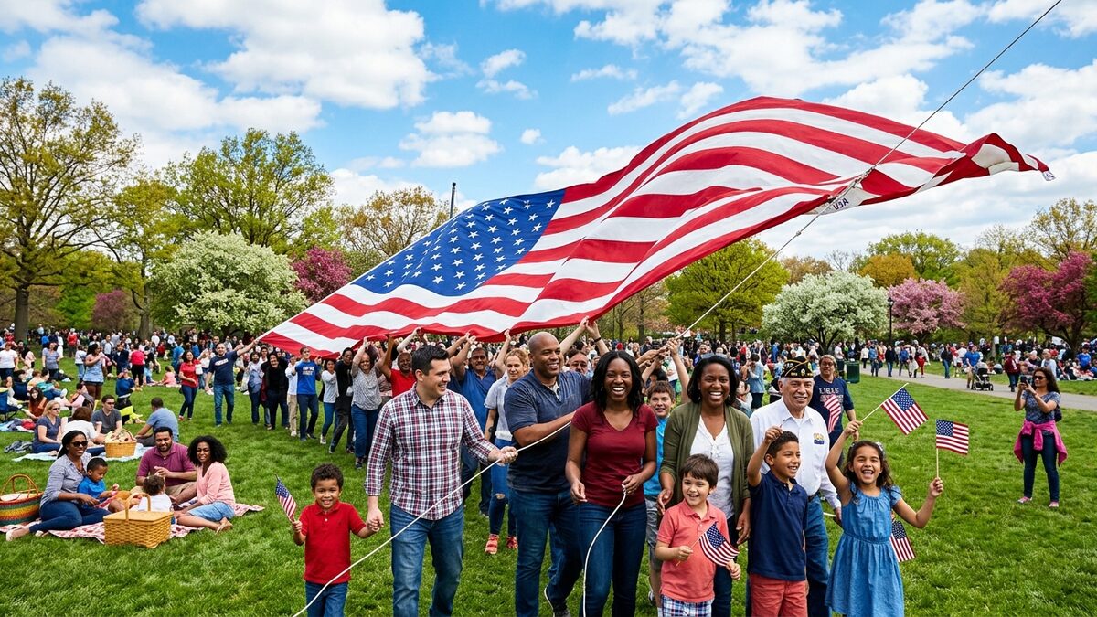 Massive flags raised nationwide