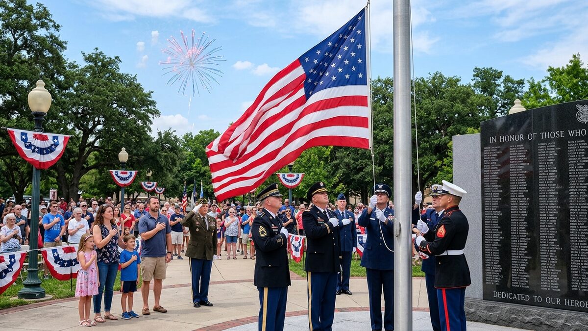 Community memorials, military salutes