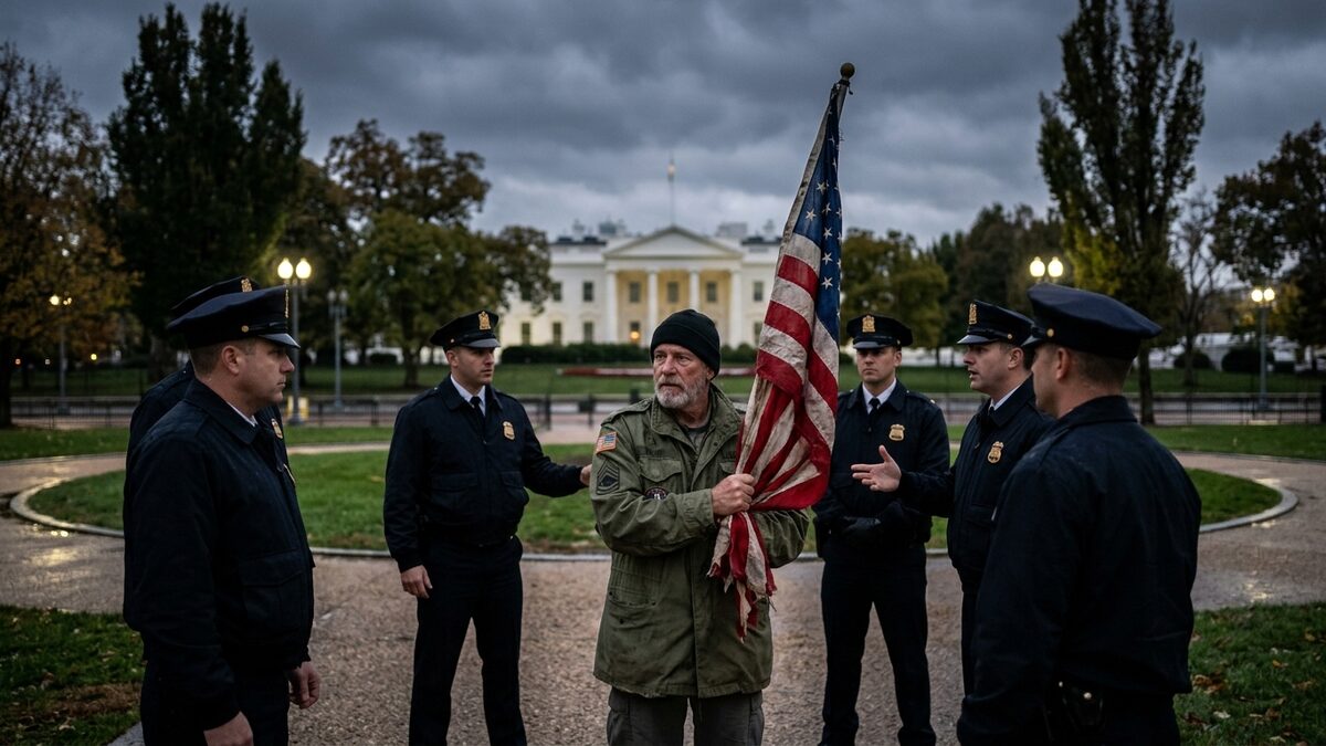 Flag desecration protest debate