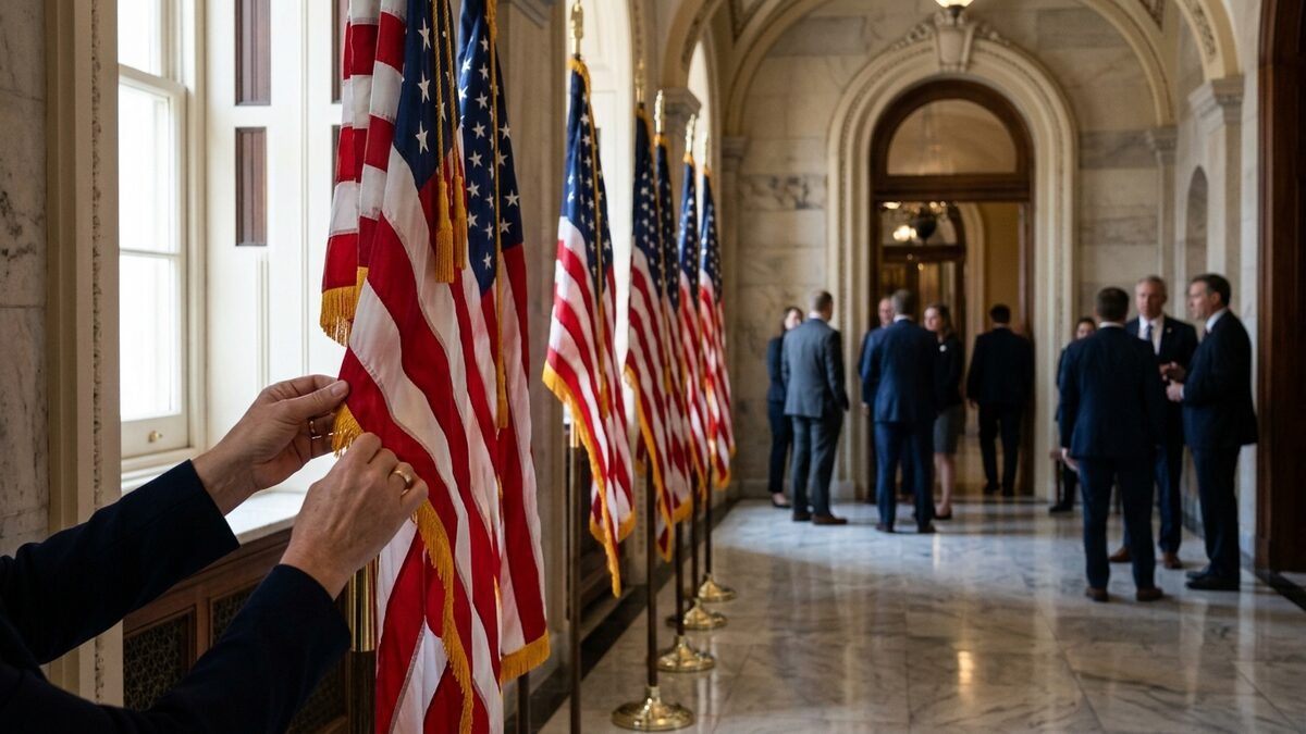 House Bill U.S.-made flags