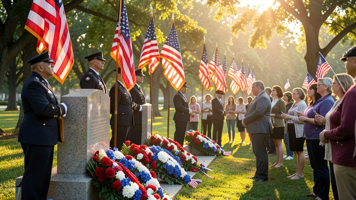 Memorial Day flag wreath
