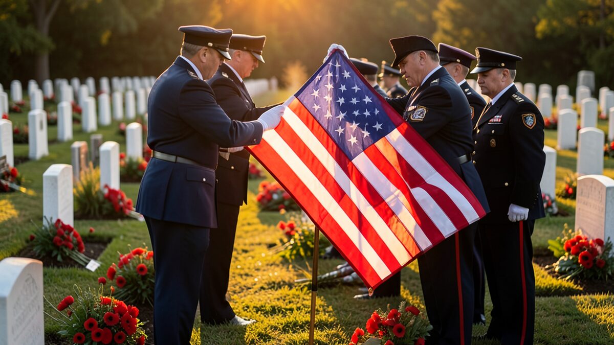 Memorial Day flag-lowering ceremonies