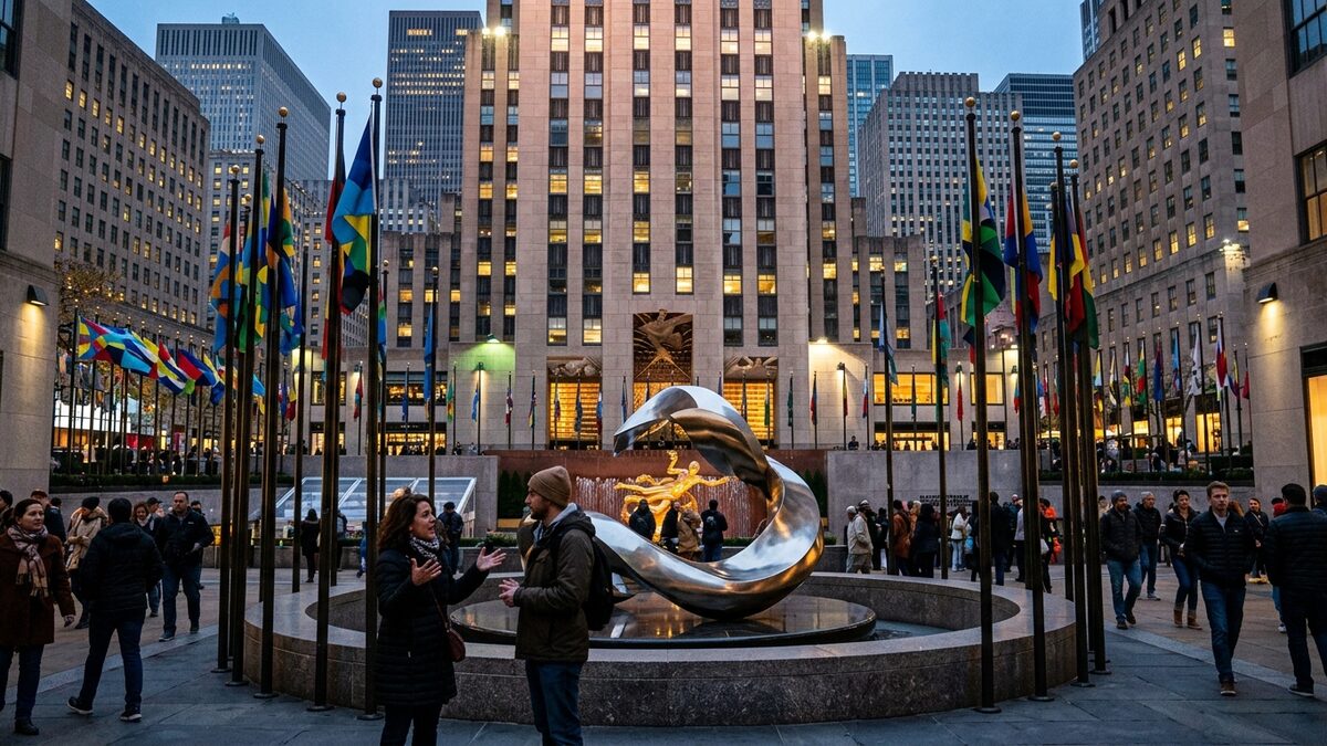 Rockefeller Center flag debate
